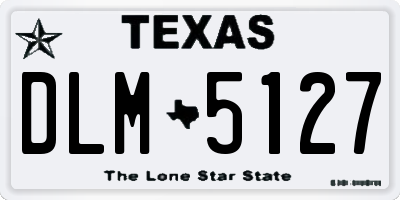 TX license plate DLM5127