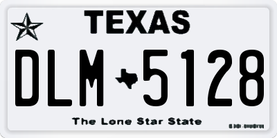 TX license plate DLM5128