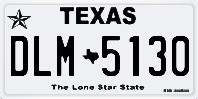 TX license plate DLM5130
