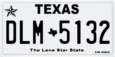 TX license plate DLM5132