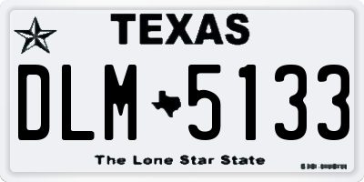 TX license plate DLM5133
