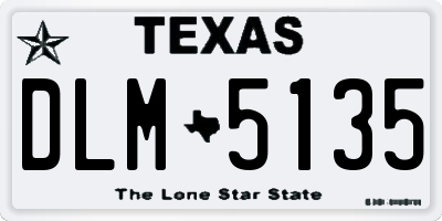 TX license plate DLM5135
