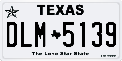TX license plate DLM5139