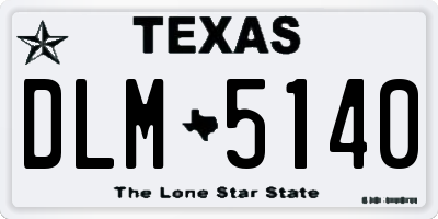 TX license plate DLM5140