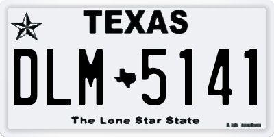 TX license plate DLM5141