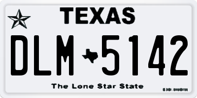 TX license plate DLM5142