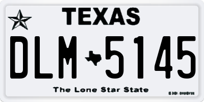 TX license plate DLM5145
