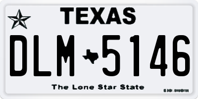 TX license plate DLM5146