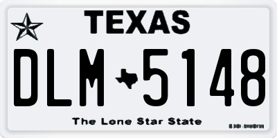 TX license plate DLM5148