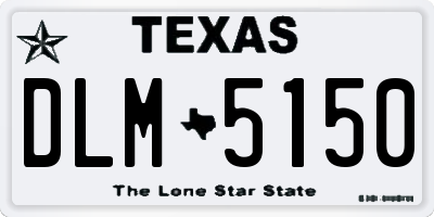 TX license plate DLM5150