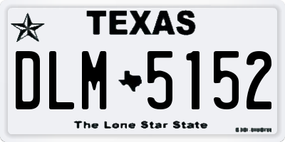 TX license plate DLM5152