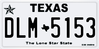 TX license plate DLM5153