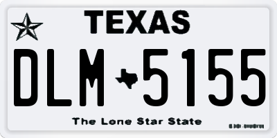 TX license plate DLM5155