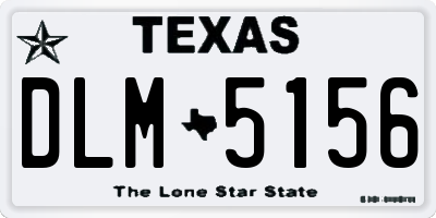 TX license plate DLM5156