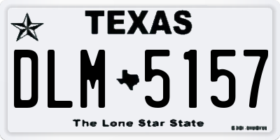 TX license plate DLM5157