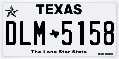 TX license plate DLM5158