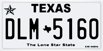 TX license plate DLM5160