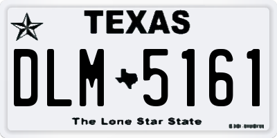 TX license plate DLM5161