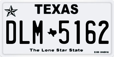 TX license plate DLM5162