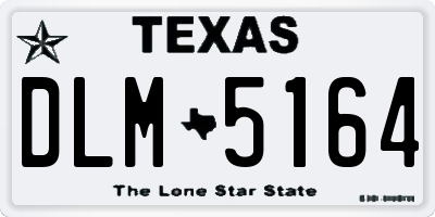TX license plate DLM5164
