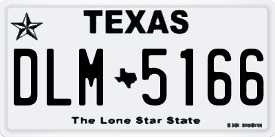 TX license plate DLM5166