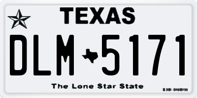 TX license plate DLM5171