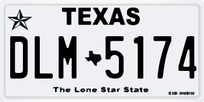 TX license plate DLM5174