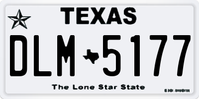 TX license plate DLM5177