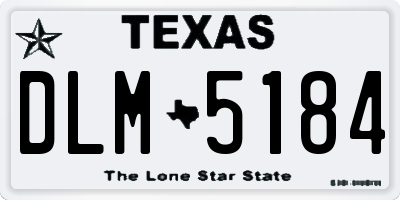 TX license plate DLM5184