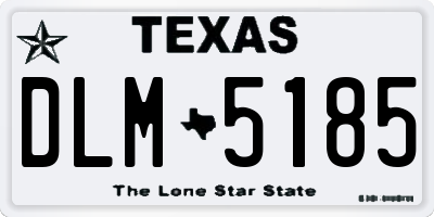 TX license plate DLM5185