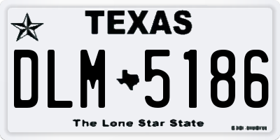 TX license plate DLM5186