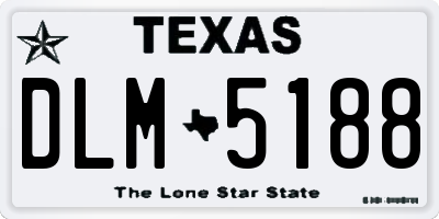 TX license plate DLM5188