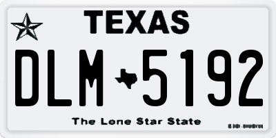 TX license plate DLM5192