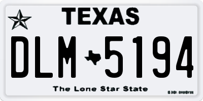 TX license plate DLM5194