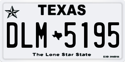 TX license plate DLM5195