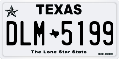 TX license plate DLM5199