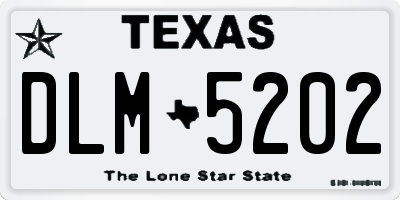 TX license plate DLM5202