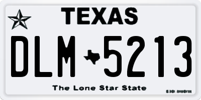 TX license plate DLM5213