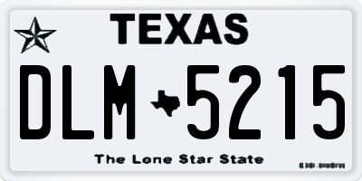 TX license plate DLM5215