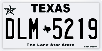 TX license plate DLM5219