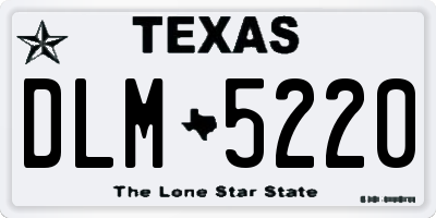 TX license plate DLM5220