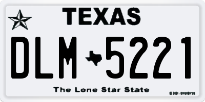 TX license plate DLM5221