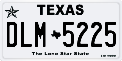TX license plate DLM5225