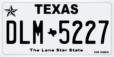 TX license plate DLM5227