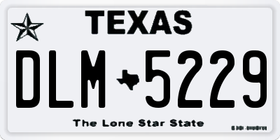 TX license plate DLM5229