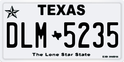 TX license plate DLM5235