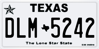 TX license plate DLM5242