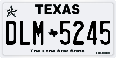 TX license plate DLM5245