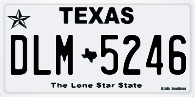TX license plate DLM5246