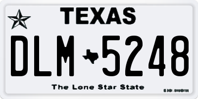 TX license plate DLM5248